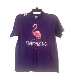 NWT Port & Company Kid's Purple FLAMAZING T Shirt Size Large (12)